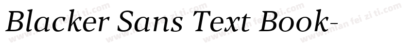 Blacker Sans Text Book字体转换